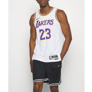 Nike Men's White LeBron James Los Angeles Lakers NBA Swingman Jersey Size L NWT